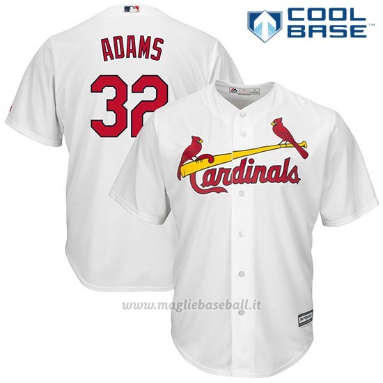 Maglia Baseball Uomo St. Louis Cardinals Matt Adams Bianco Cool Base